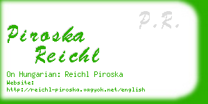 piroska reichl business card